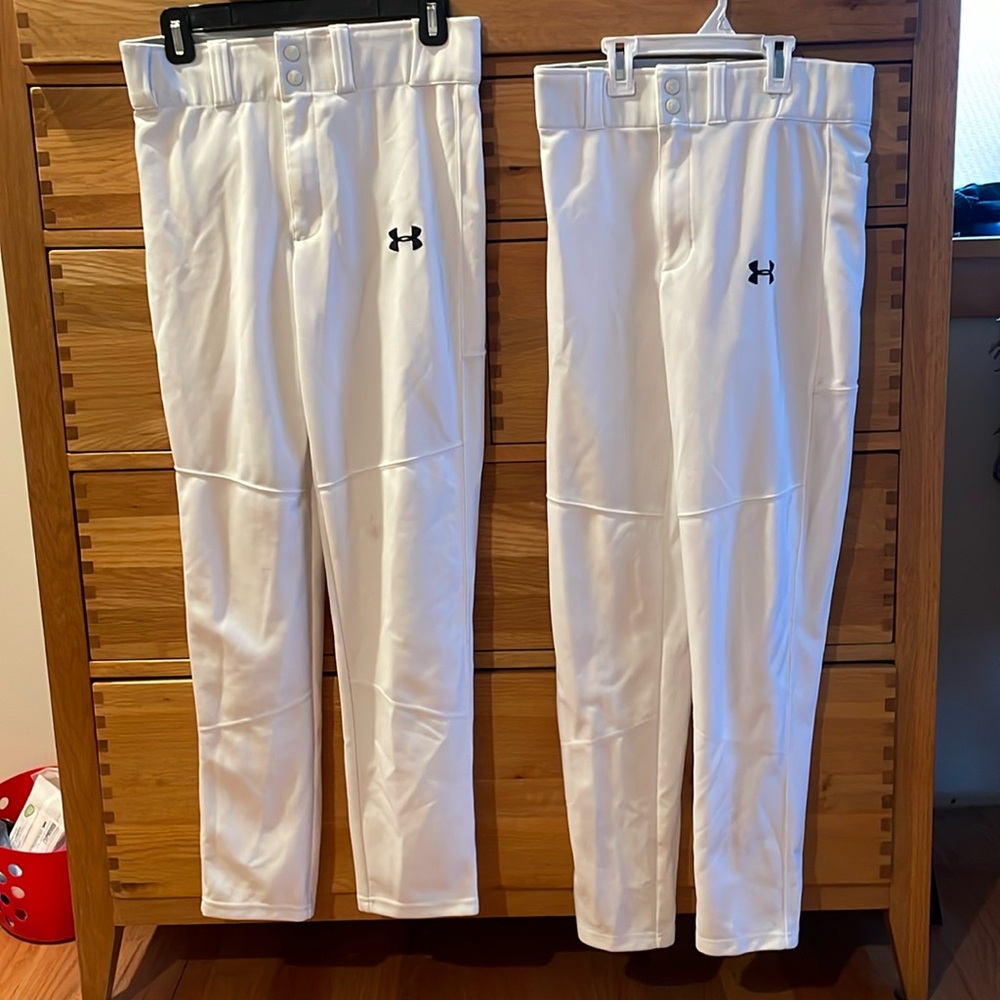 2 pair Under Armour full length baseball pants.